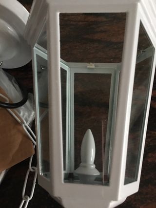 Farol blanco 6 caras para colgar