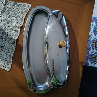 Pesciera vintage in acciaio inox