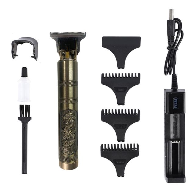 Recortadora recargable USB barbería diseño dragón