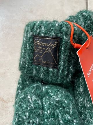 guanti verdi mezza dita e manopola Superdry