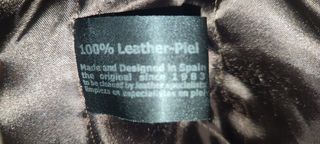 Chaquetón de piel marrón talla 52/XL