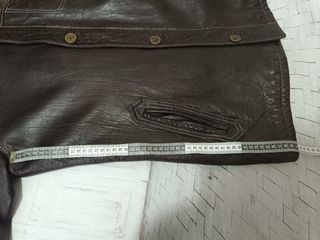 Chaquetón de piel marrón talla 52/XL