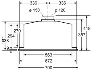 Campana extractora Balay 3BF277EX