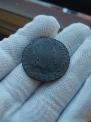 🪙 Moneda 8 maravedis 1825 Fernando VII