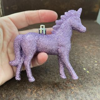Unicornio purpurina / adorno arbol Navidad