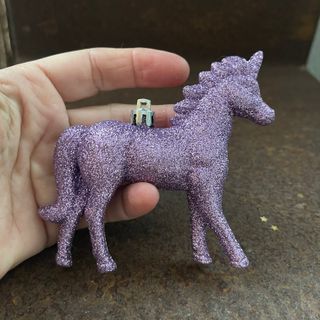 Unicornio purpurina / adorno arbol Navidad