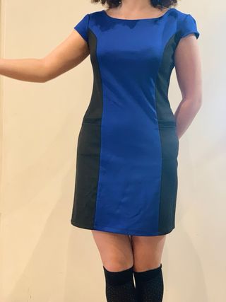 tubino nero blu mini M