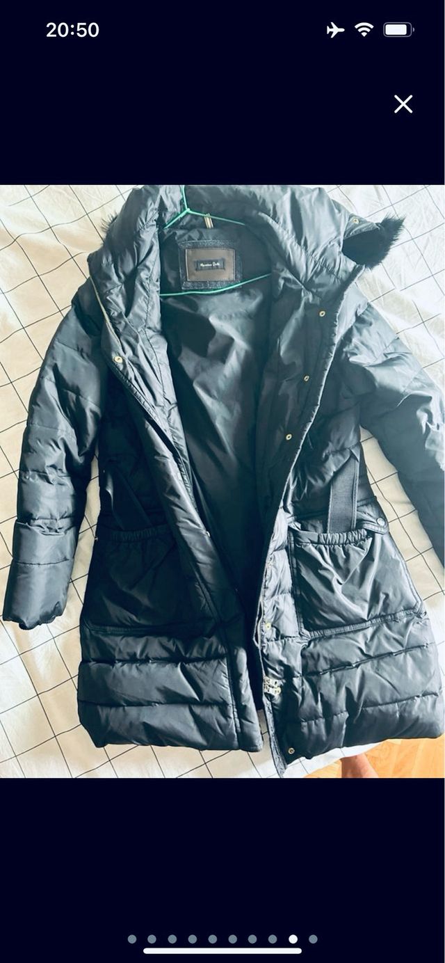 plumas negro Massimo Dutti