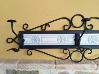 Antiguo Perchero Forja Artesanal