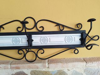 Antiguo Perchero Forja Artesanal