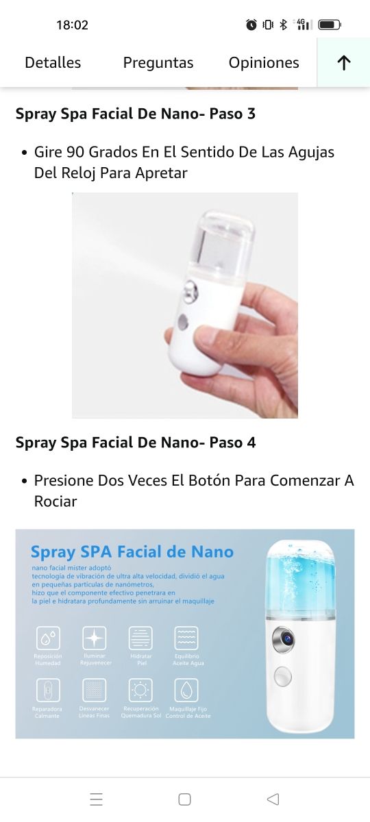 Humidificador facial