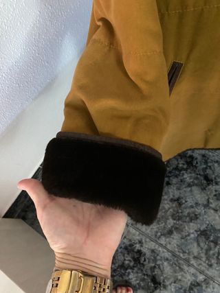 Abrigo Cortefiel mujer color mostaza T.S