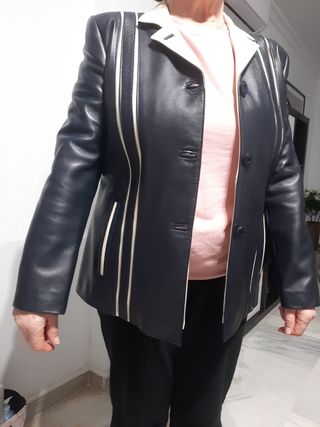 Chaqueta de piel auténtica