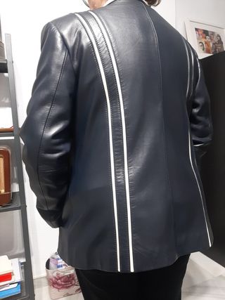 Chaqueta de piel auténtica