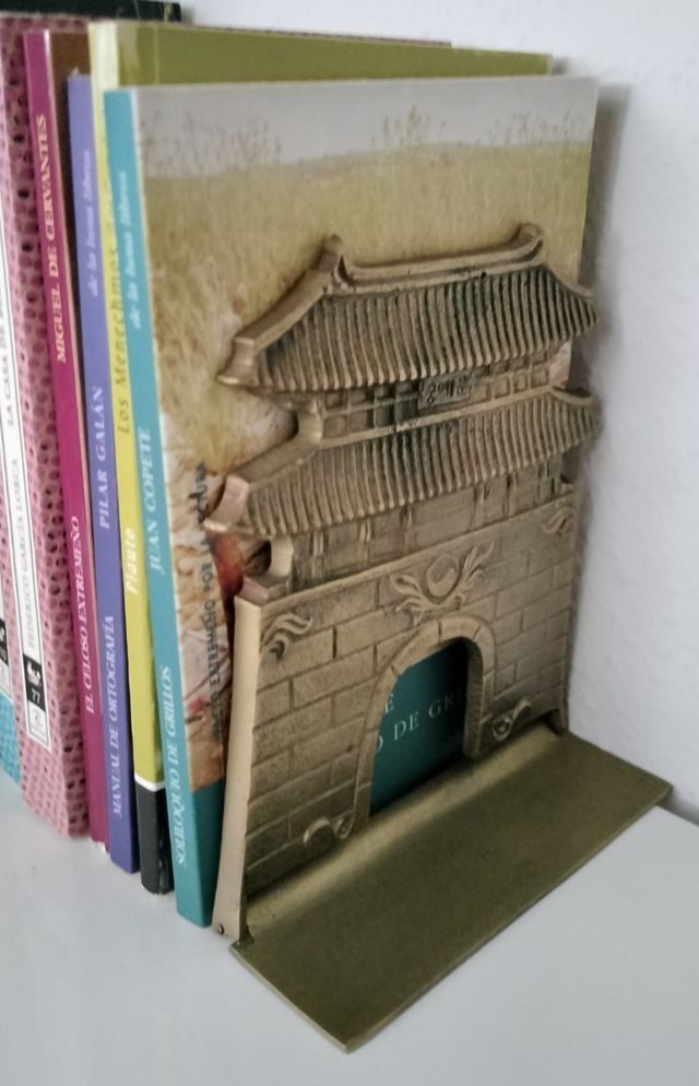 Sujeta libros metal.
