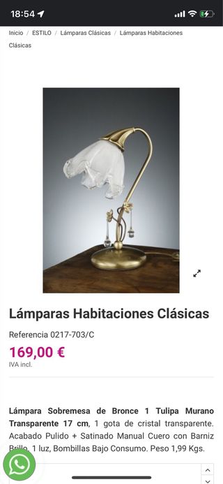 lamparas clasicas de mesa