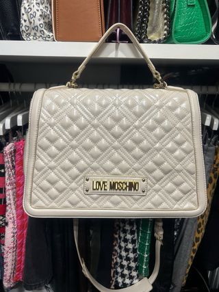 Bolso Love Moschino beig