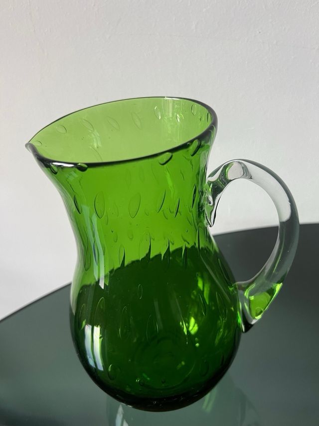 brocca in vetro soffiato di Murano