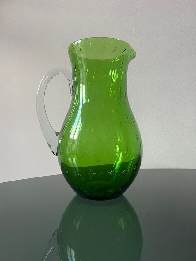 brocca in vetro soffiato di Murano