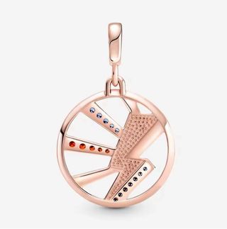 cham colgante pendiente plata oro rosa