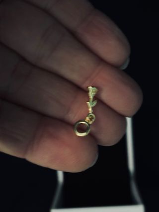 mini charm oro amarillo de plata