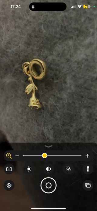 mini charm oro amarillo de plata