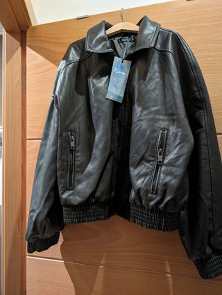 Chaqueta oversized imitación Piel