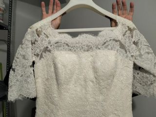 Traje de novia con velo
