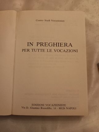 Libro in preghiera per vocazioni
