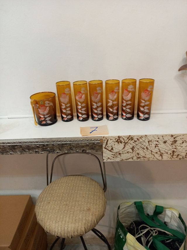 Vasos y cubitera mid century 7