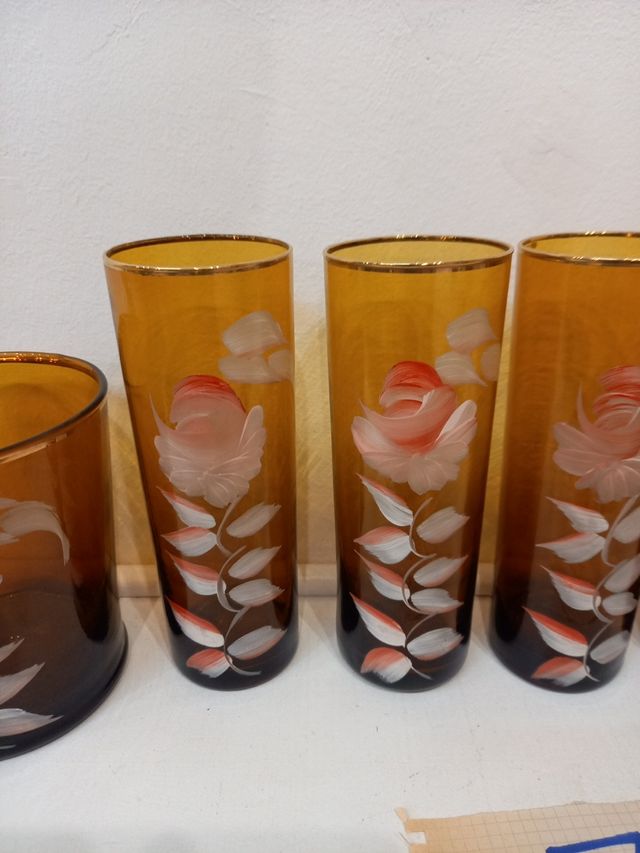 Vasos y cubitera mid century 7