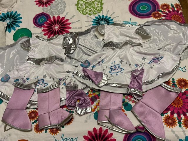 Disfraces chica del espacio gemelas 1-2 años