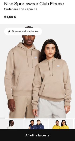 Sudadera Nike Sportswear Club Fleece Nueva