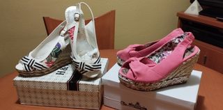 Sandalias de cuña alta