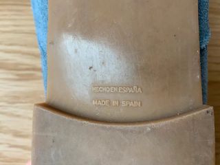 Zapatos azules de piel de ante María Jaén talla 36