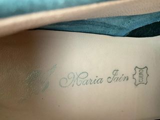 Zapatos azules de piel de ante María Jaén talla 36