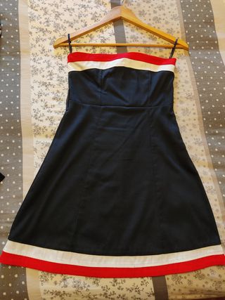 Vestido palabra de honor con cinturón