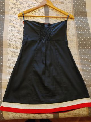 Vestido palabra de honor con cinturón