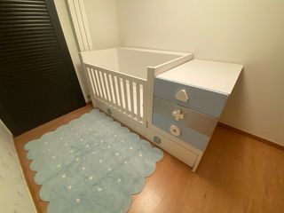 Cuna convertible Alondra 140x70 con cama nido