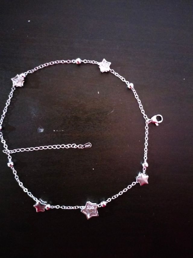 Pulsera tobillera estrellas y esferas 