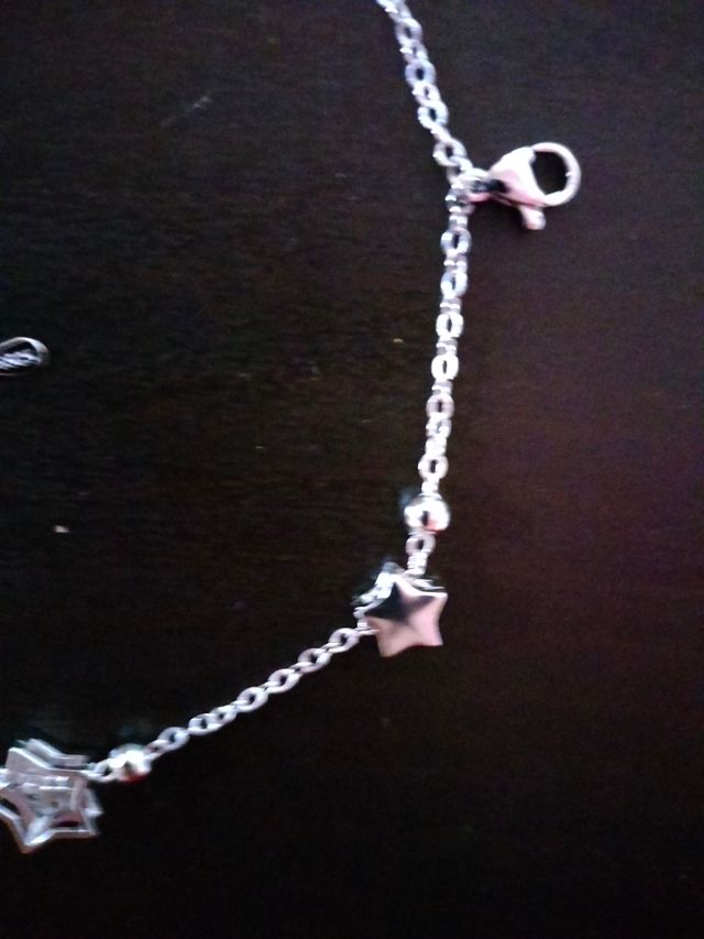 Pulsera tobillera estrellas y esferas 