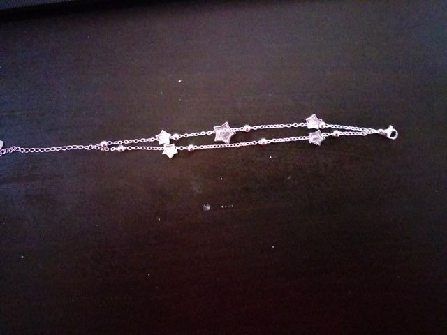 Pulsera tobillera estrellas y esferas 