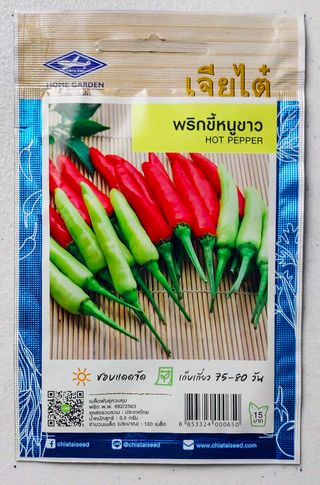 25 Semillas Hot Pepper (light green/red) Pimiento