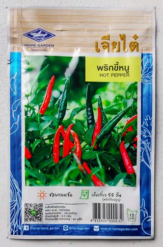25 Semillas Hot Pepper (dark green/red) / Pimiento
