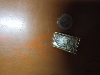 Retrato plata virgen y el niño