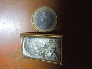 Retrato plata virgen y el niño