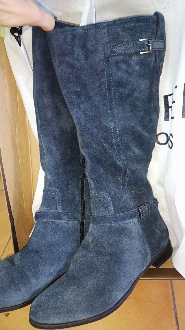 Botas altas azules de Cortefiel 