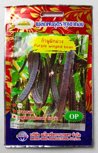 5 Semillas Purple Winged Bean Alubia Alada Morada
