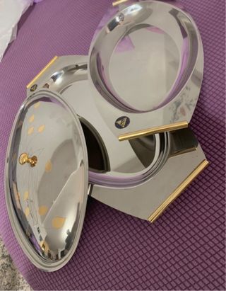 vassoi da portata con coperchio in acciaio inox