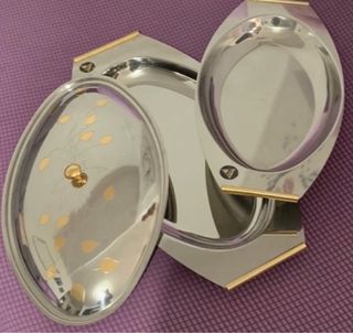 vassoi da portata con coperchio in acciaio inox